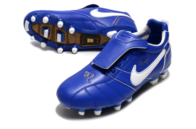 Ronaldo x Nike Tiempo Legend R10 Elite FG Firm Ground Soccer Cleats - Bule/White