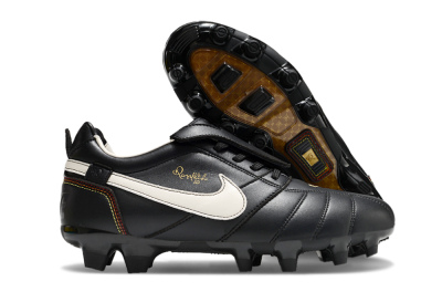 Ronaldo x Nike Tiempo Legend R10 Elite FG Firm Ground Soccer Cleats - Black/White