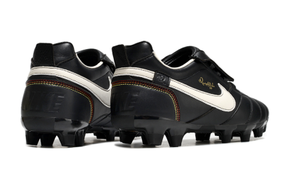 Ronaldo x Nike Tiempo Legend R10 Elite FG Firm Ground Soccer Cleats - Black/White