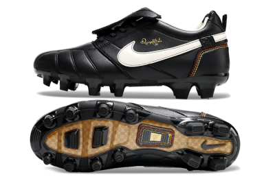 Ronaldo x Nike Tiempo Legend R10 Elite FG Firm Ground Soccer Cleats - Black/White
