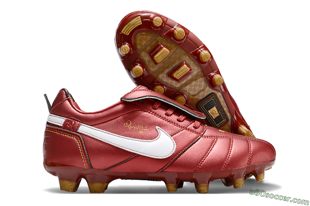 Ronaldo x Nike Tiempo Legend R10 Elite FG Firm Ground Soccer Cleats - Red/White 1