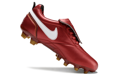 Ronaldo x Nike Tiempo Legend R10 Elite FG Firm Ground Soccer Cleats - Red/White