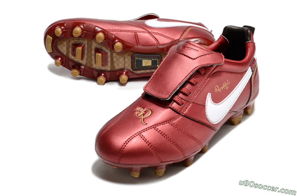 Ronaldo x Nike Tiempo Legend R10 Elite FG Firm Ground Soccer Cleats - Red/White 3