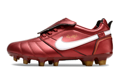 Ronaldo x Nike Tiempo Legend R10 Elite FG Firm Ground Soccer Cleats - Red/White