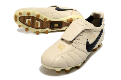 Ronaldo x Nike Tiempo Legend R10 Elite FG Firm Ground Soccer Cleats - Beige/Black