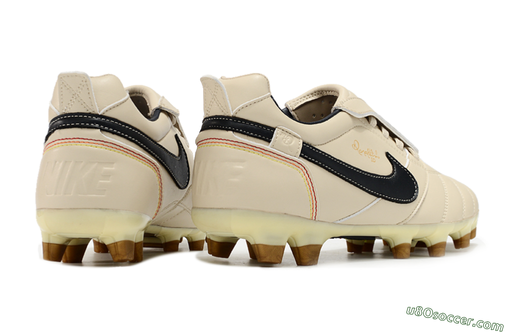 Ronaldo x Nike Tiempo Legend R10 Elite FG Firm Ground Soccer Cleats - Beige/Black 6