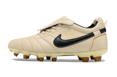 Ronaldo x Nike Tiempo Legend R10 Elite FG Firm Ground Soccer Cleats - Beige/Black