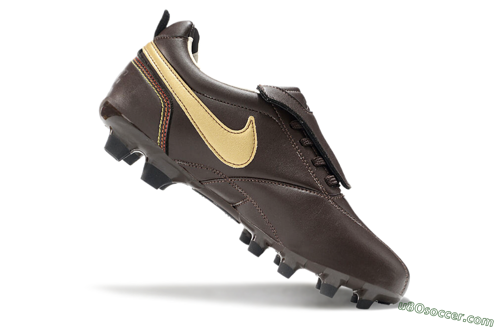 Ronaldo x Nike Tiempo Legend R10 Elite FG Firm Ground Soccer Cleats - Brown/Gold 4