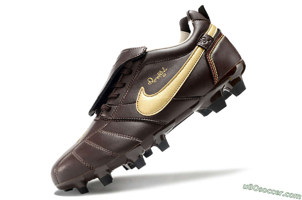 Ronaldo x Nike Tiempo Legend R10 Elite FG Firm Ground Soccer Cleats - Brown/Gold 5