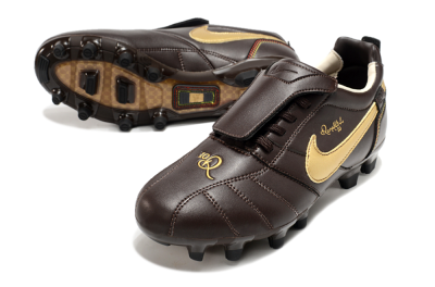 Ronaldo x Nike Tiempo Legend R10 Elite FG Firm Ground Soccer Cleats - Brown/Gold
