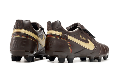 Ronaldo x Nike Tiempo Legend R10 Elite FG Firm Ground Soccer Cleats - Brown/Gold