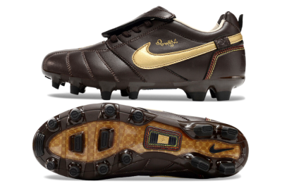 Ronaldo x Nike Tiempo Legend R10 Elite FG Firm Ground Soccer Cleats - Brown/Gold