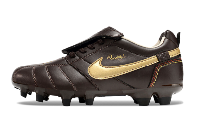 Ronaldo x Nike Tiempo Legend R10 Elite FG Firm Ground Soccer Cleats - Brown/Gold