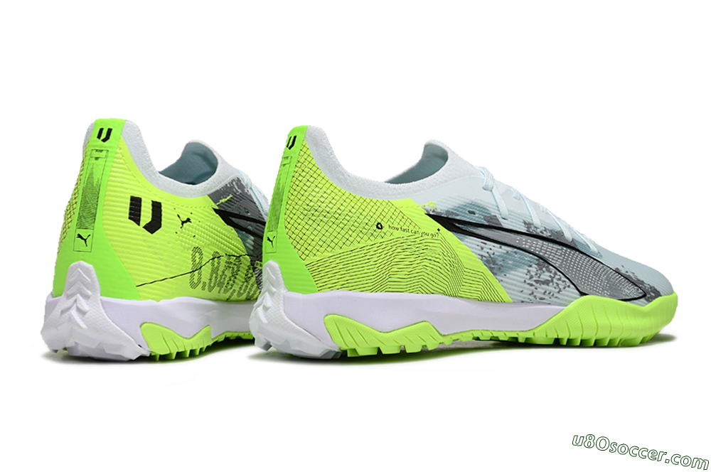 Puma Ultra 5 Ultimate TF Artificial Turf Soccer Shoes - Grey/Green/Black 6