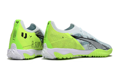 Puma Ultra 5 Ultimate TF Artificial Turf Soccer Shoes - Grey/Green/Black