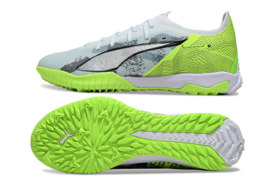 Puma Ultra 5 Ultimate TF Artificial Turf Soccer Shoes - Grey/Green/Black