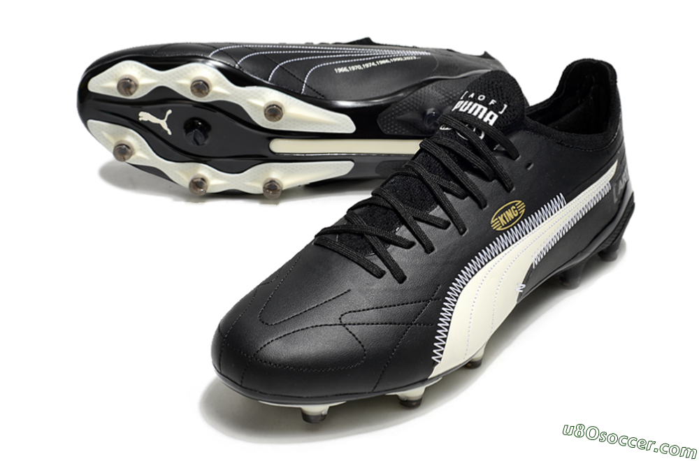 AOF x Puma King Ultimate FG Firm Ground Soccer Cleats - Black/White 3