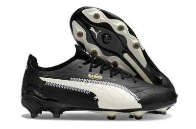 AOF x Puma King Ultimate FG Firm Ground Soccer Cleats - Black/White