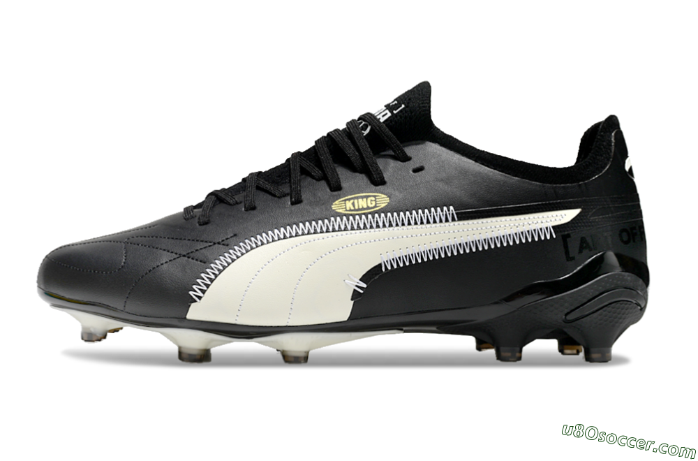 AOF x Puma King Ultimate FG Firm Ground Soccer Cleats - Black/White 2