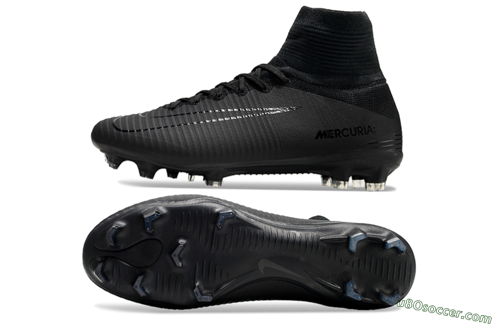 Nike Zoom Mercurial Superfly 5 Elite FG Firm Ground Soccer Cleats - Black/Black 0