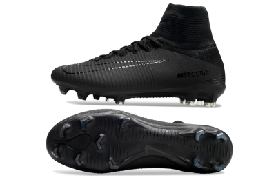 Nike Zoom Mercurial Superfly 5 Elite FG Firm Ground Soccer Cleats - Black/Black