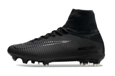 Nike Zoom Mercurial Superfly 5 Elite FG Firm Ground Soccer Cleats - Black/Black
