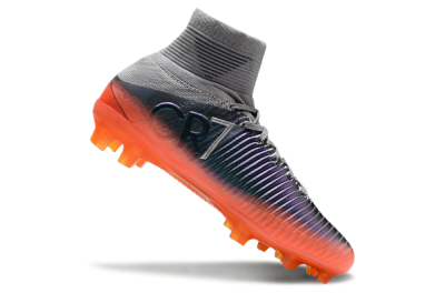 Nike Zoom Mercurial Superfly 5 Elite FG Firm Ground Soccer Cleats - Grey/Black/Orange