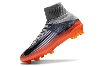 Nike Zoom Mercurial Superfly 5 Elite FG Firm Ground Soccer Cleats - Grey/Black/Orange