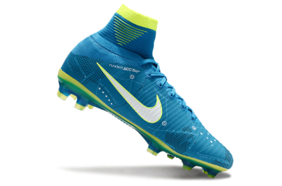 Nike Zoom Mercurial Superfly 5 Elite FG Firm Ground Soccer Cleats - Blue/White/Yellow