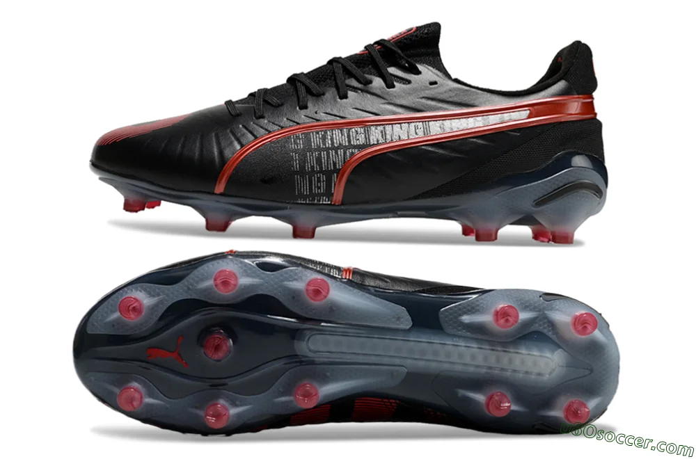⭐︎PUMA キング アルティメット LAUNCH EDITION FG/AG ⭐︎ Puma King Ultimate Launch Edition FG Soccer Cleats - Black/Red
