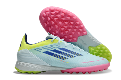 Adidas F50 Pro TF Artificial Turf Soccer Shoes - Jade/Blue/Yellow/Pink