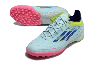 Adidas F50 Pro TF Artificial Turf Soccer Shoes - Jade/Blue/Yellow/Pink