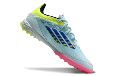 Adidas F50 Pro TF Artificial Turf Soccer Shoes - Jade/Blue/Yellow/Pink