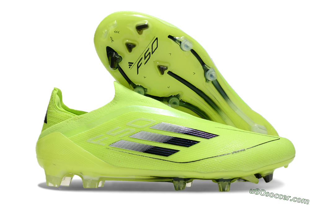 Adidas F50 Elite Laceless FG Firm Ground Soccer Cleats - Yellow/Black 1