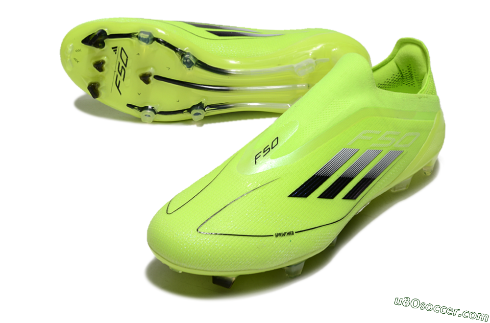 Adidas F50 Elite Laceless FG Firm Ground Soccer Cleats - Yellow/Black 3