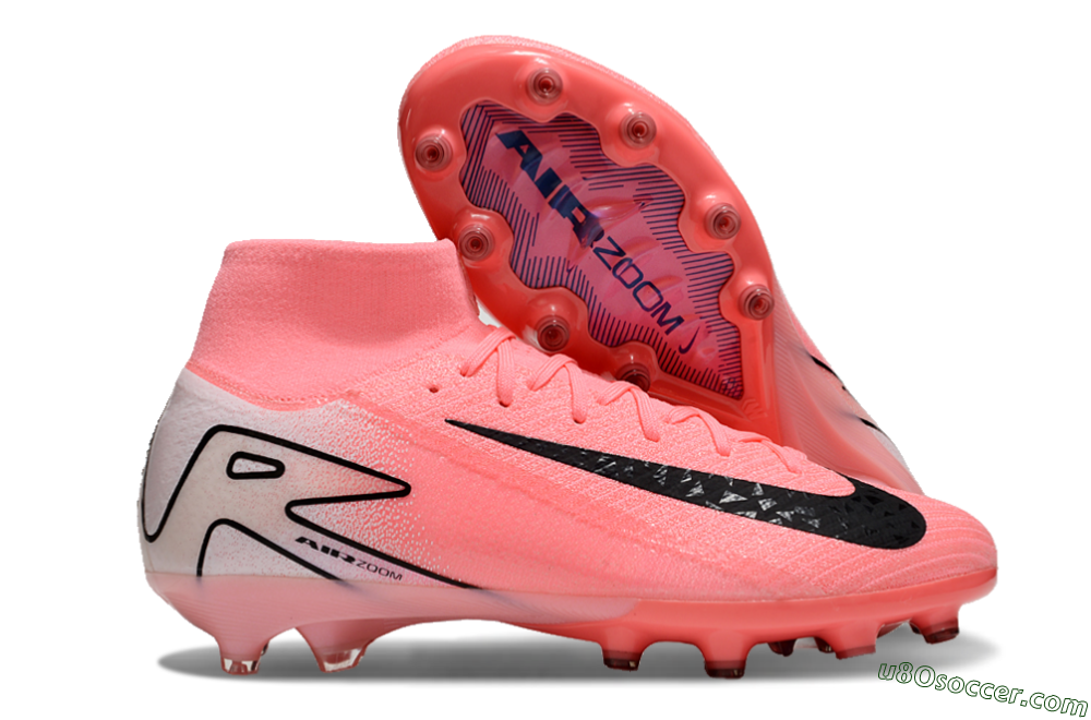 Nike Air Zoom Mercurial Superfly 10 Elite AG Artificial Grass Soccer Cleats - Pink/White/Black 1
