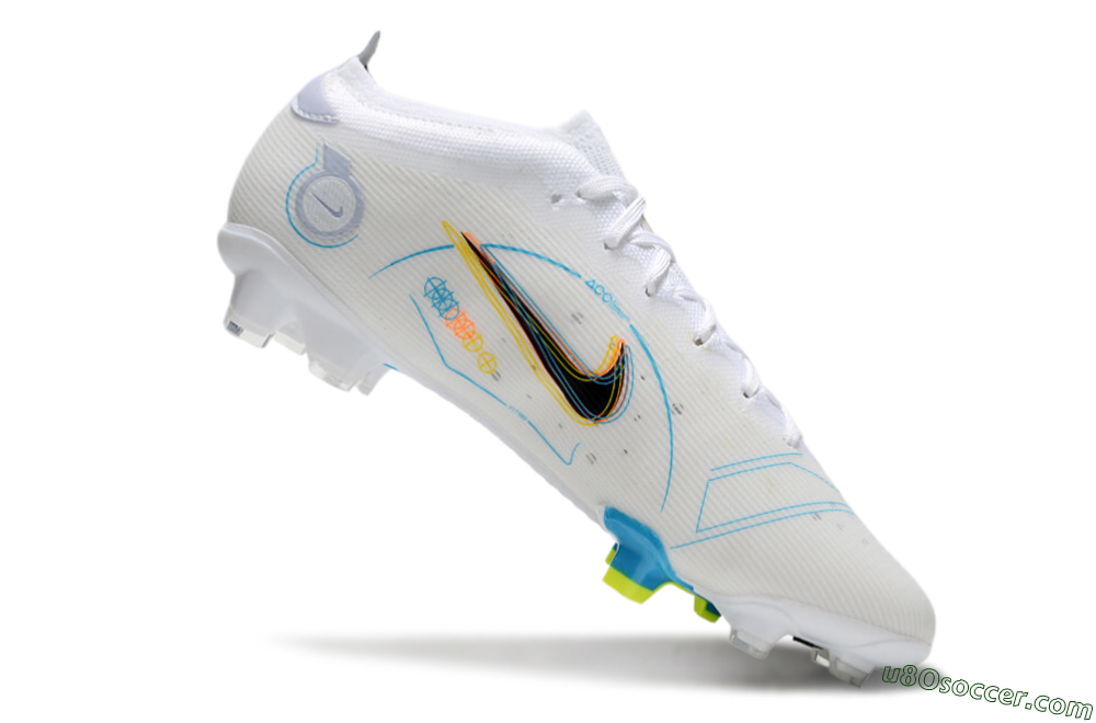 Nike Mercurial Vapor 14 Elite FG Firm Ground Soccer Cleats - White/Black/Yellow 4