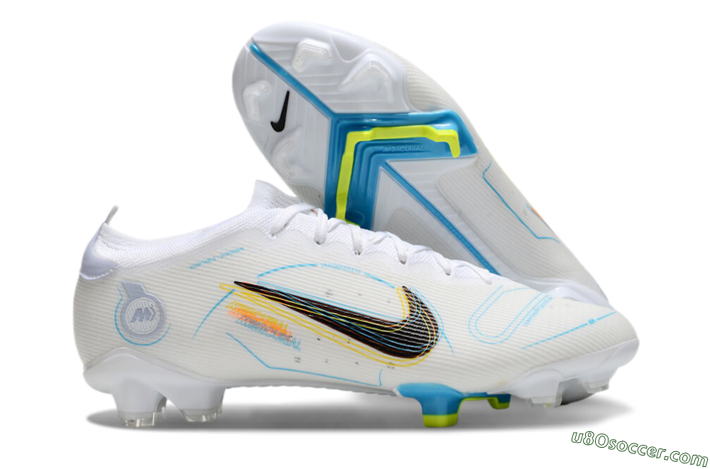 Nike Mercurial Vapor 14 Elite FG Firm Ground Soccer Cleats - White/Black/Yellow 1