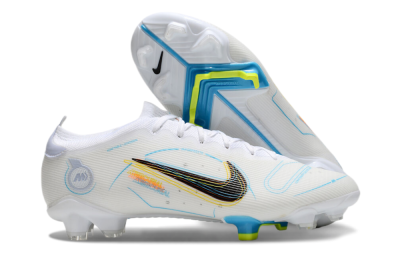 Nike Mercurial Vapor 14 Elite FG Firm Ground Soccer Cleats - White/Black/Yellow