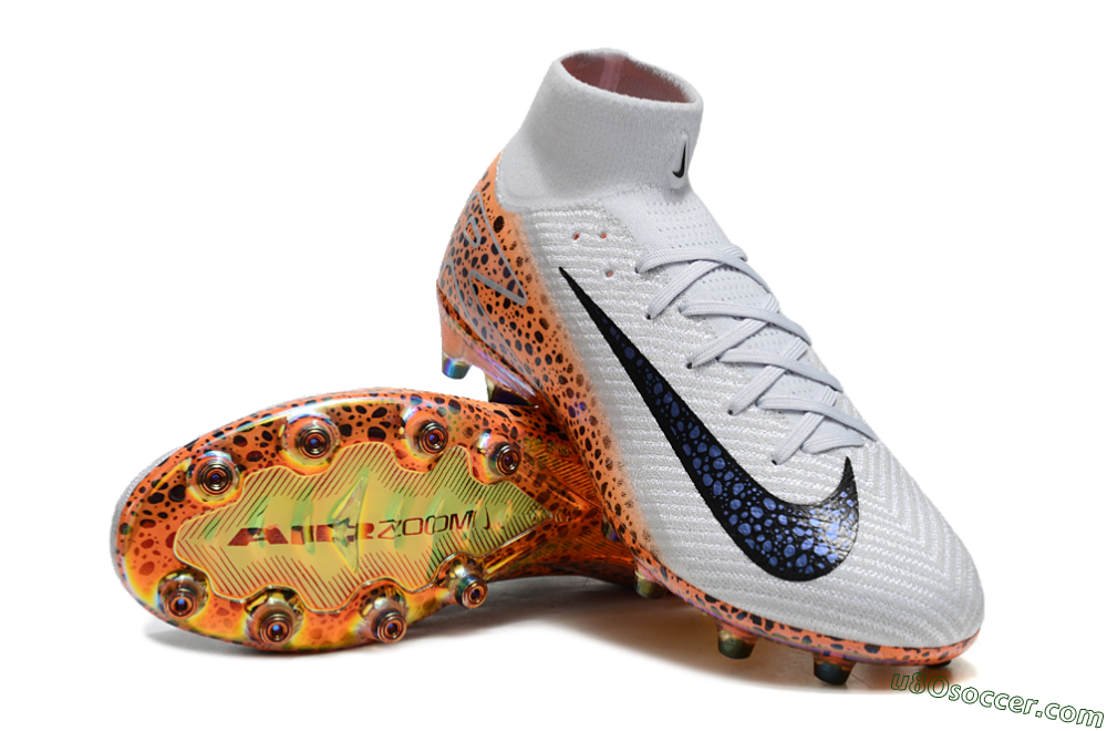Nike Air Zoom Mercurial Superfly 10 Elite AG Artificial Grass Soccer Cleats - Grey/Black/Brown 3