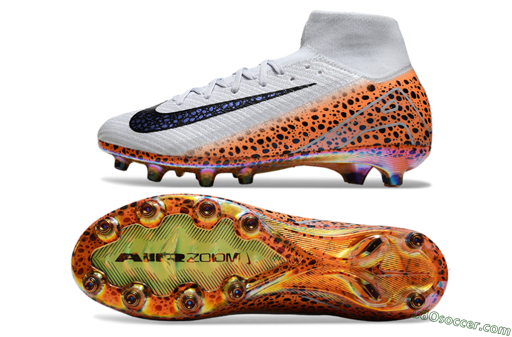 Nike Air Zoom Mercurial Superfly 10 Elite AG Artificial Grass Soccer Cleats - Grey/Black/Brown 0
