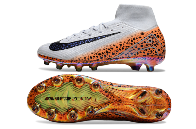 Nike Air Zoom Mercurial Superfly 10 Elite AG Artificial Grass Soccer Cleats - Grey/Black/Brown