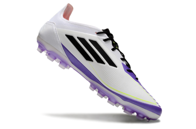 Adidas F50 Elite AG Artificial Grass Soccer Cleats - White/Purple/Black
