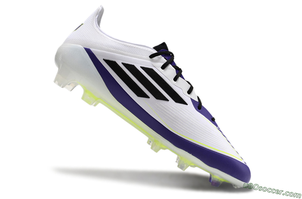 Adidas F50 Elite FG Firm Ground Soccer Cleats - White/Purple/Black/Yellow 4