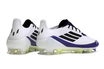 Adidas F50 Elite FG Firm Ground Soccer Cleats - White/Purple/Black/Yellow