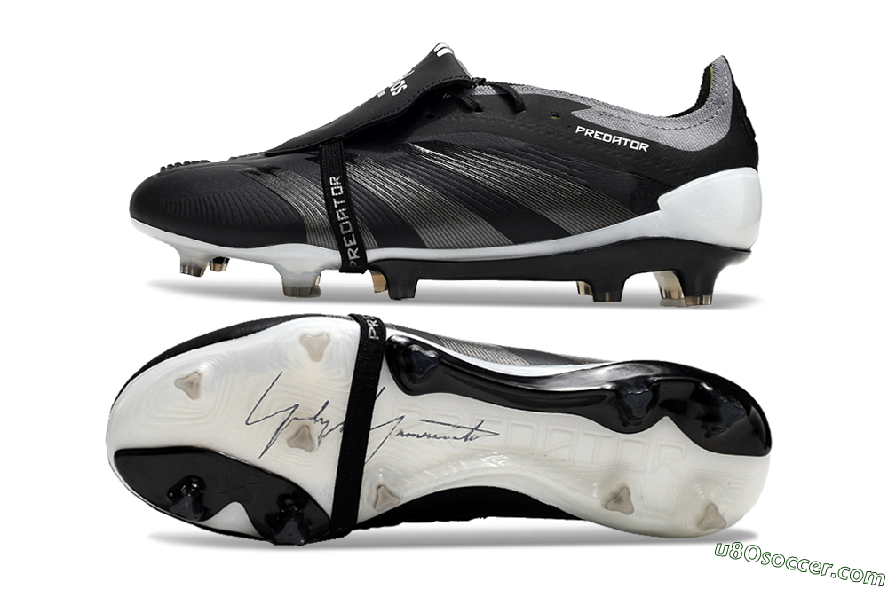 Adidas Predator Elite Foldover Tongue FG Firm Ground Soccer Cleats - Black/Grey/White 0