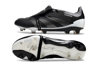 Adidas Predator Elite Foldover Tongue FG Firm Ground Soccer Cleats - Black/Grey/White