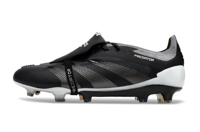 Adidas Predator Elite Foldover Tongue FG Firm Ground Soccer Cleats - Black/Grey/White