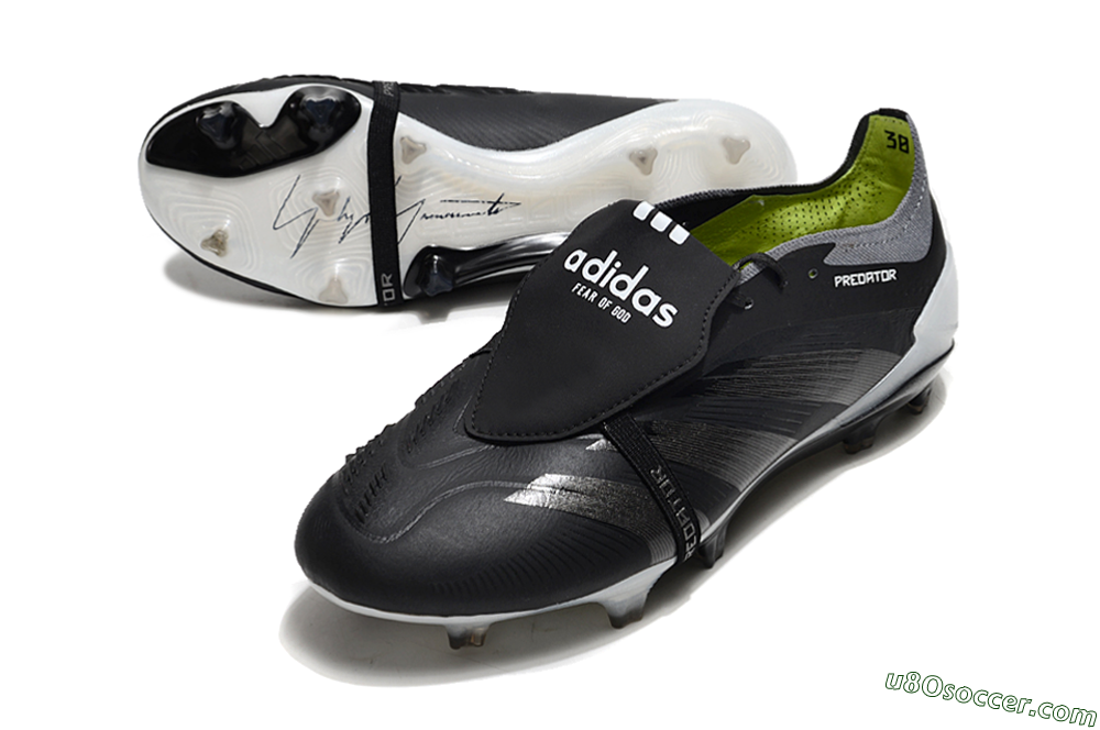 Adidas Predator Elite Foldover Tongue FG Firm Ground Soccer Cleats - Black/Grey/White 3