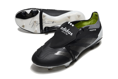 Adidas Predator Elite Foldover Tongue FG Firm Ground Soccer Cleats - Black/Grey/White